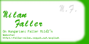 milan faller business card